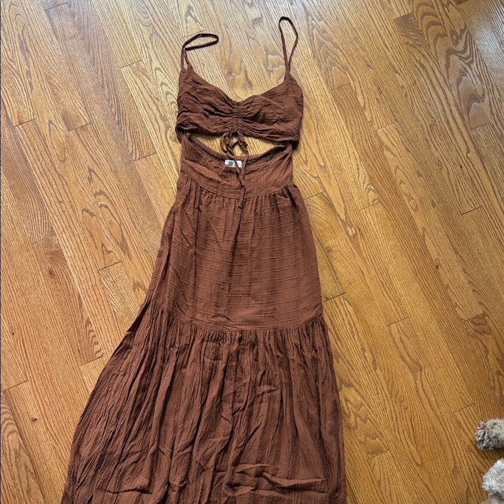 L*Space Brown Textured Maxi Dress